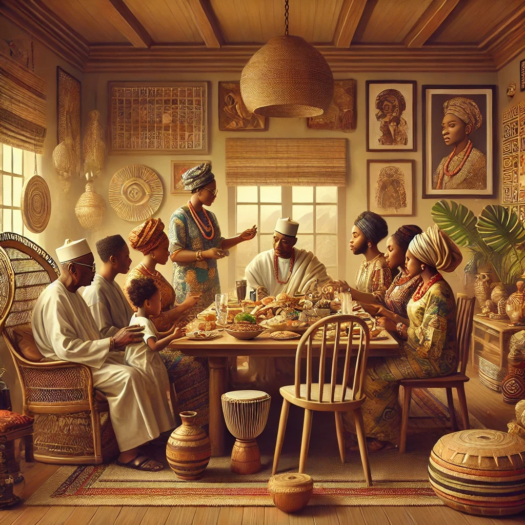 An image illustrating Nigerian family dynamics that convey profound lessons extending beyond the home.